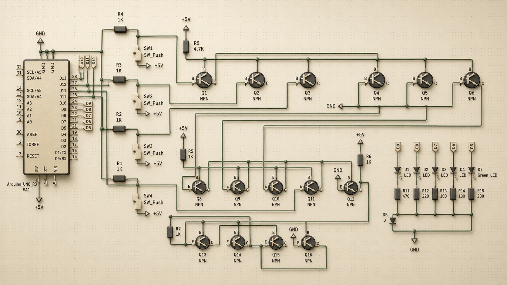 Schéma de conception PCB réalisé dans le cadre de la formation CESI.